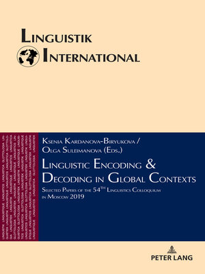 cover image of Linguistic Encoding & Decoding in Global Contexts